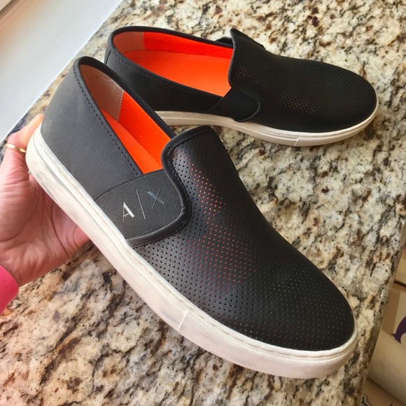 armani exchange slip on sneakers